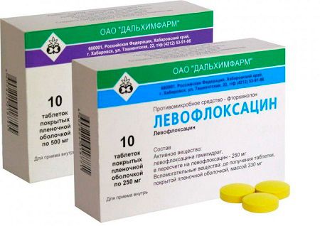 Препарат левофлоксацин для лечения обструктивного бронхита