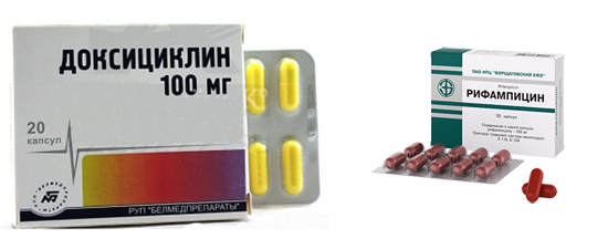  антибиотики рифампицин и доксициклин