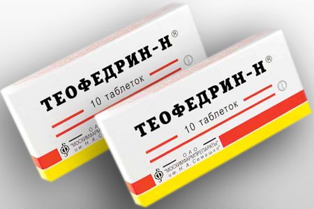 Препарат теофедрин для лечения бронхита
