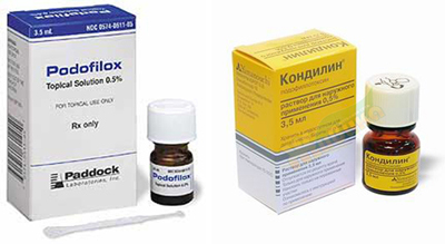 Подофиллин и Подофиллотоксин - средства для удаления кондилом